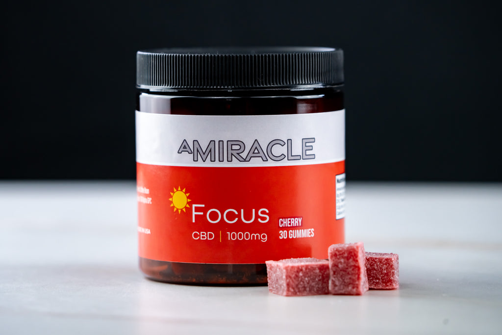 CBD Focus Gummies 1000mg Cherry Flavor