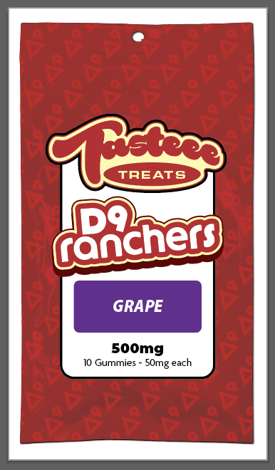500mg Tasteee Treats D9 Ranchers